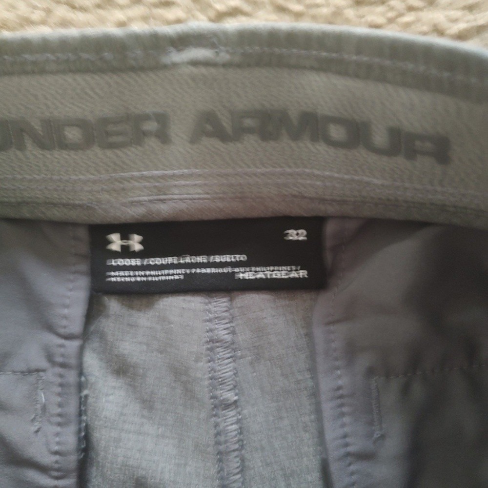 Under‎ Armour Mens Golf Shorts Size 32 Gray HeatGear Athletic Performance - Picture 5 of 6